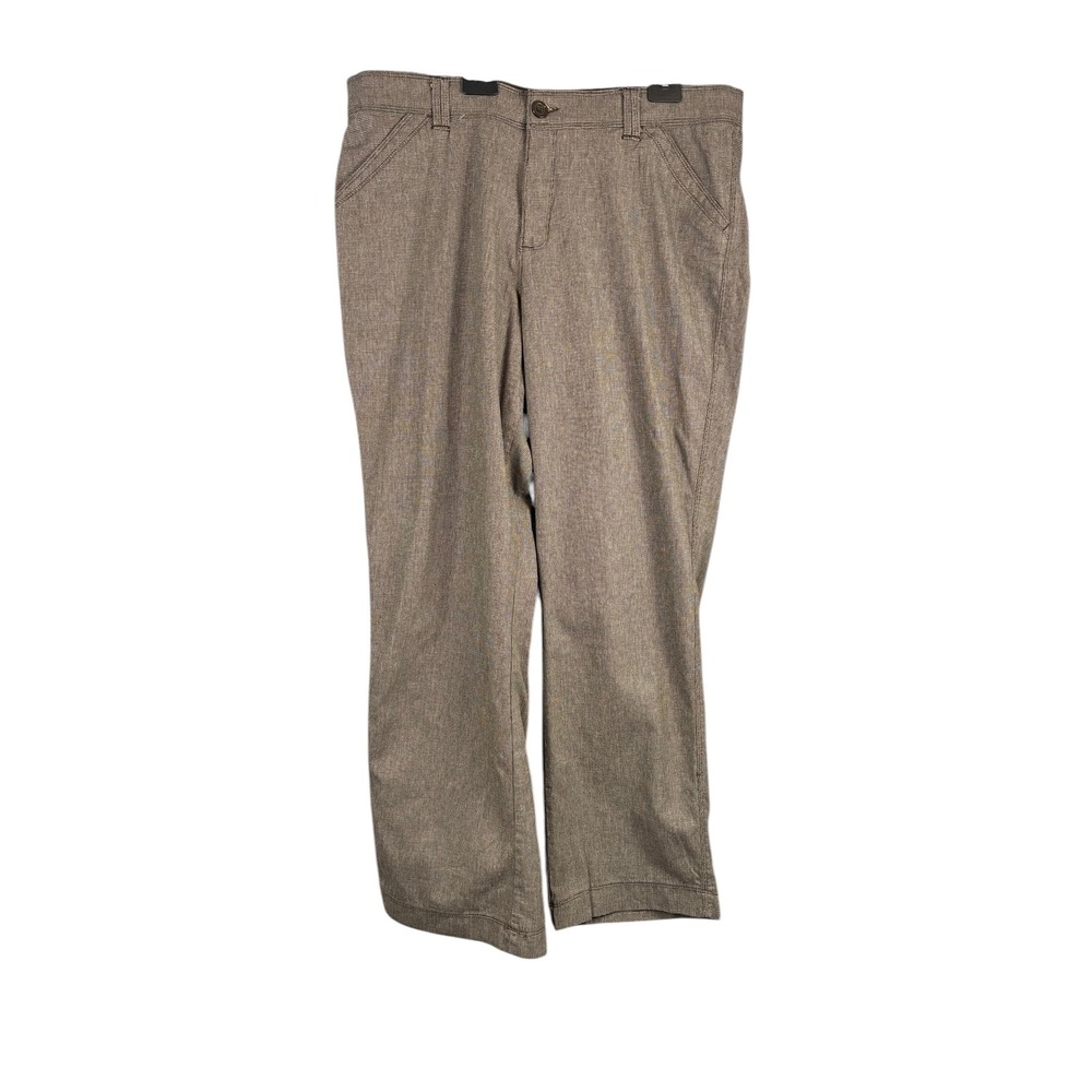 Lee "Sinfully Soft" Women's Size 16‎ Medium Brown Tweed Stretch Pants Casual